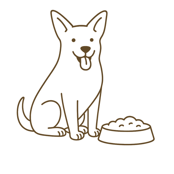 Line art of sitting dog